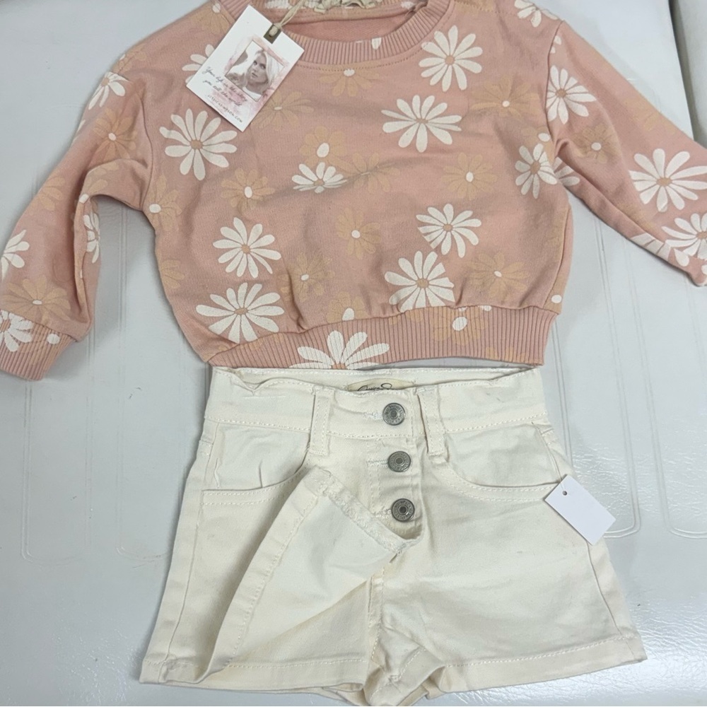 Jessica Simpson Pink and Cream Kids Matching Set